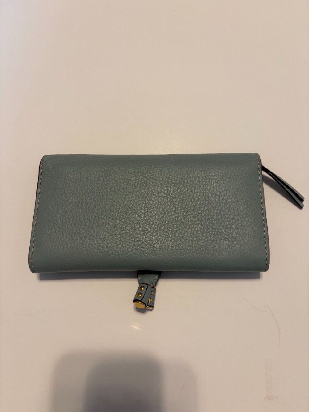 Chloé Marcie Leather Long Wallet - Light Blue - Picture 4 of 5